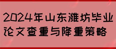 2024年山东潍坊毕业论文查重与降重策略(图1)